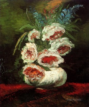  flores - Jarrón con Peonías Vincent van Gogh Impresionismo Flores